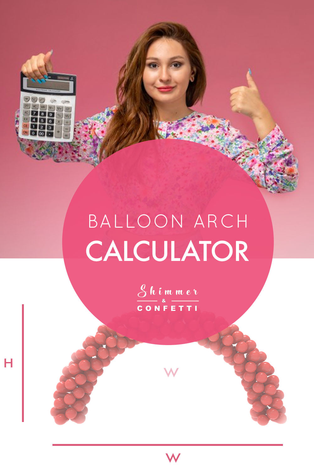balloon arch calculator for pinterest