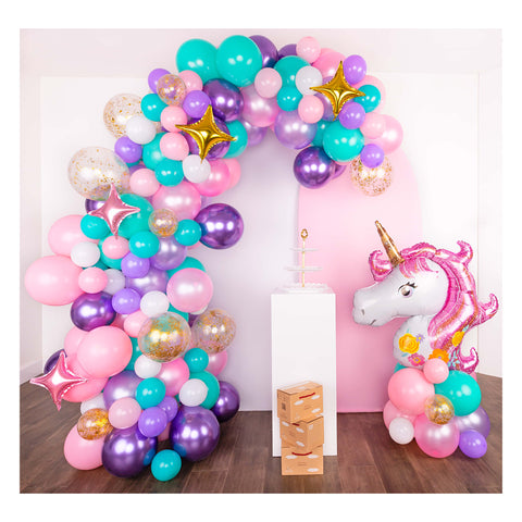 pearl unicorn balloon garland