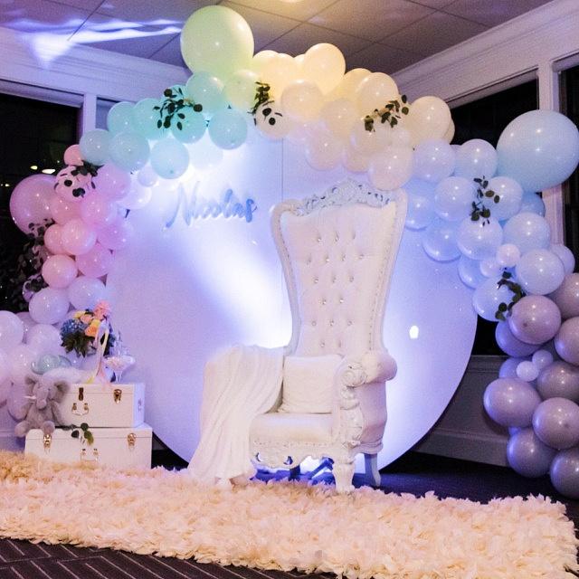 girl baby shower balloon arch