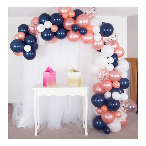Forest Green, Burgundy and Rose Gold Balloon Arch and Garland Kit