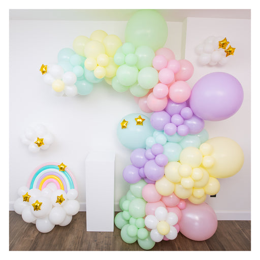 16 Foot Rainbow Pastel Balloon Garland and Arch Kit — Shimmer
