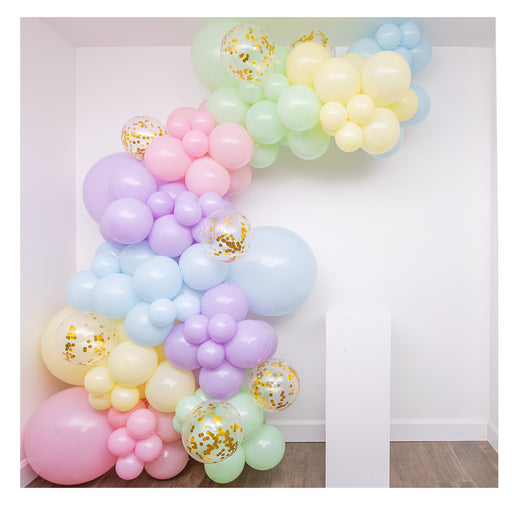 Pastel balloon garland  1 års fødselsdag, Dåbsfest, Fødselsdag