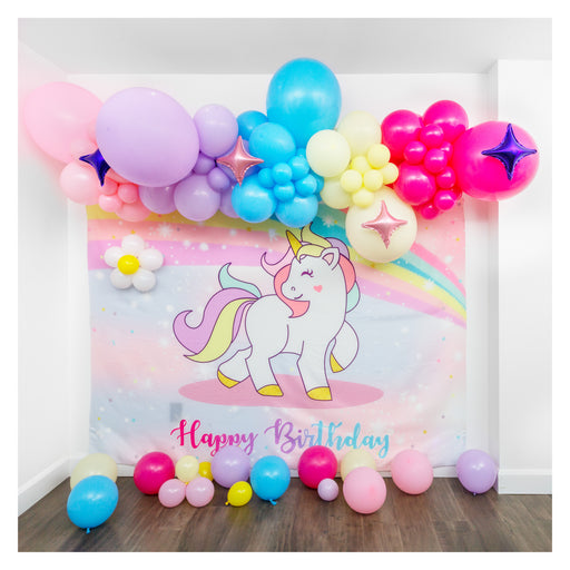 Unicorn Themed Birthday Party Decorations Backdrop Rainbow Unicorn Hap –  dreamybackdrop