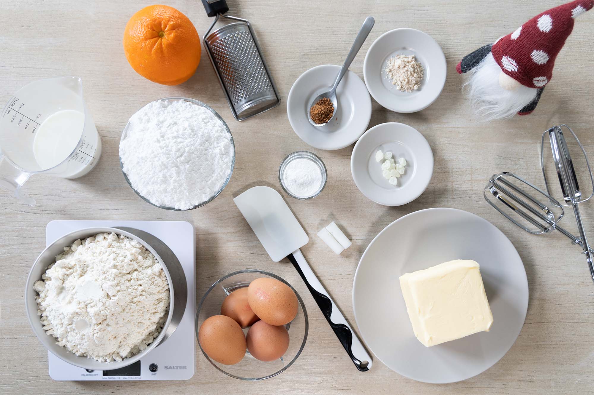 ingredients for Greek food, vassilopita