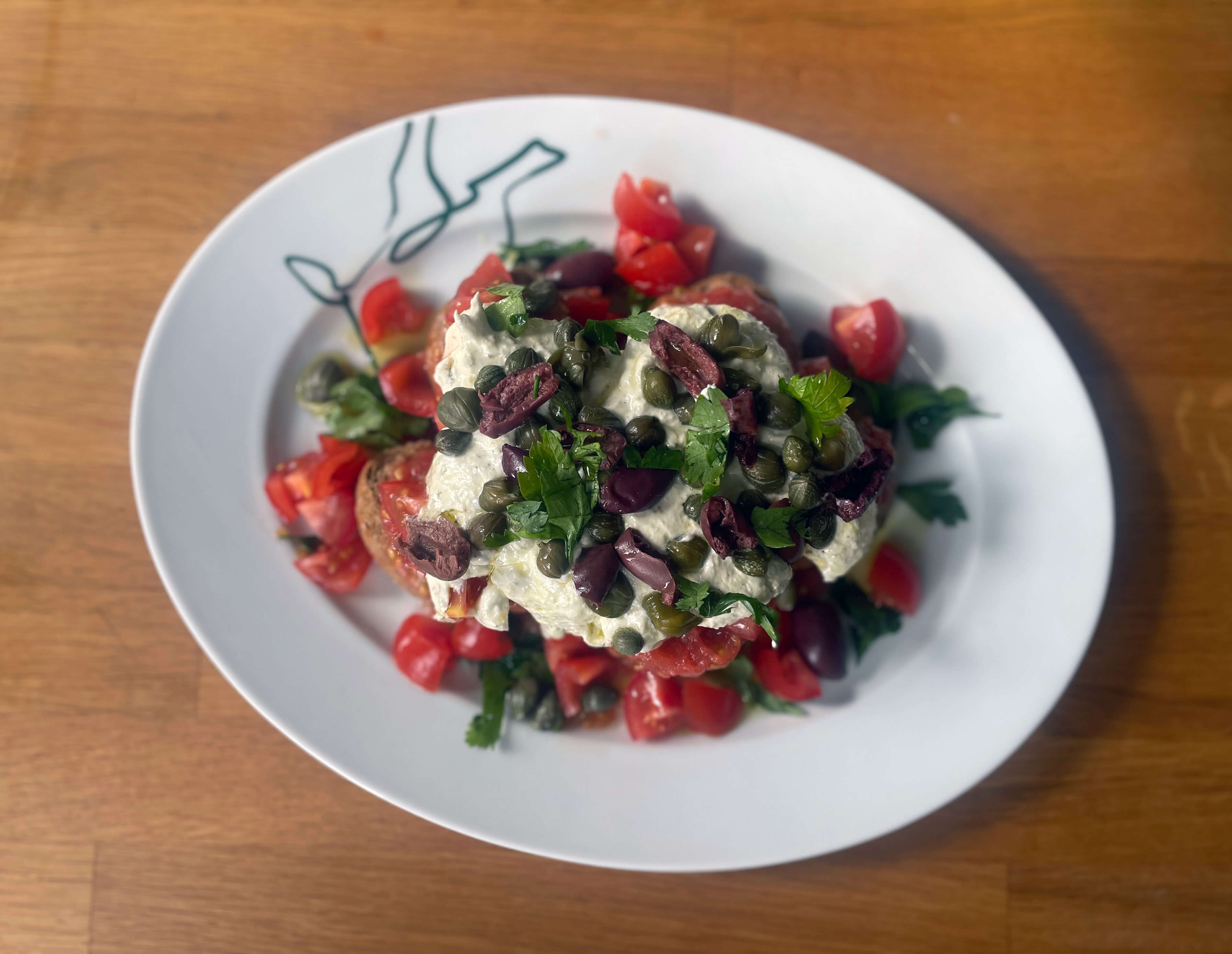 dakos salad, greek salad, greek tomatoes, mediterranean diet