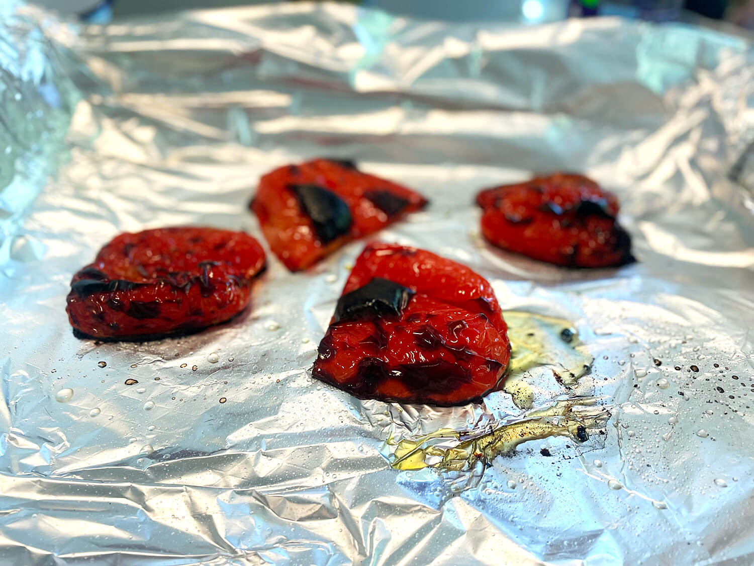 roasted red peppers, greek food