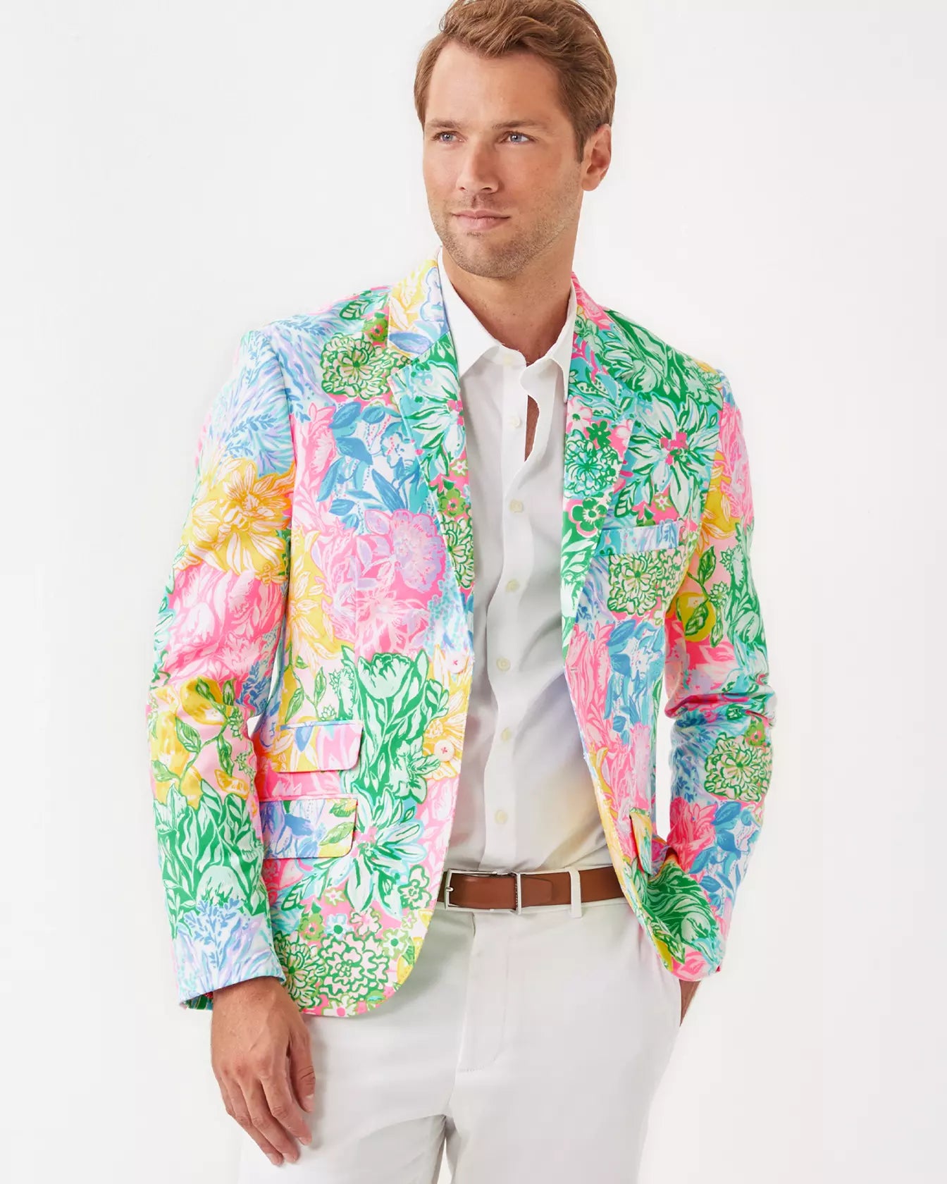 FINAL SALE - MENS STUFF FLAGLER BLAZER MULTI BRIGHT DELIGHT PATCH
