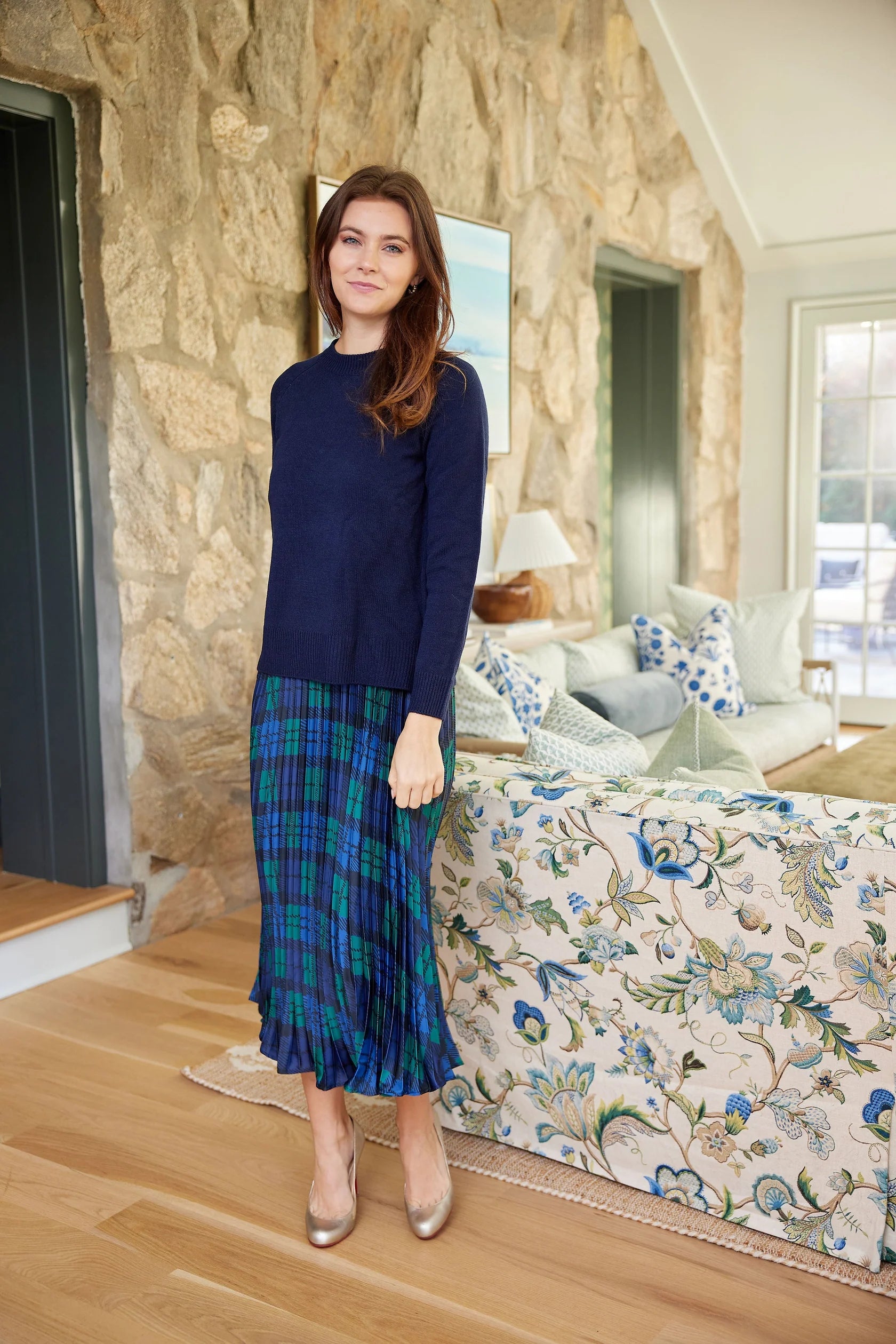 HARPER BLACKWATCH SWEATER DRESS