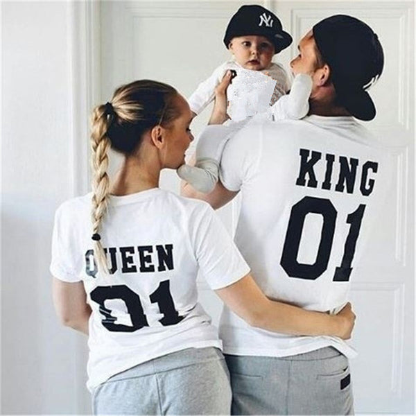 Family King Queen Prince And Princess Cute Matching Outfit