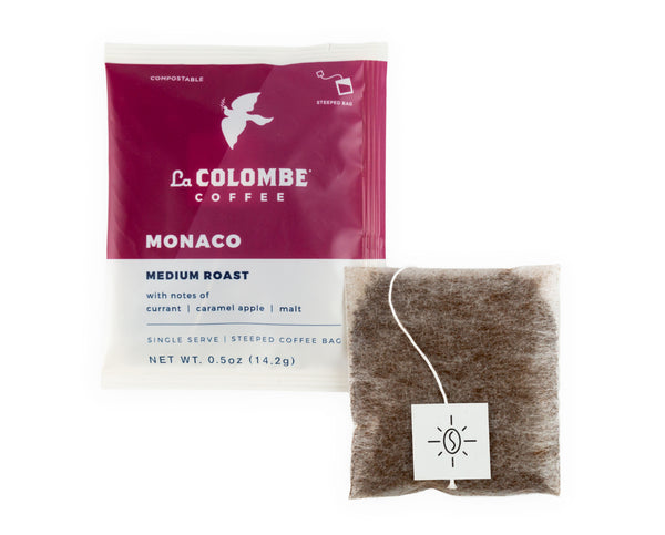 La Colombe Steeped Coffee Single-Serve Pack and Bag