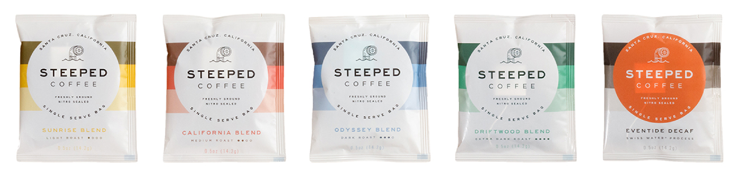 Steeped Sustainable Single Serve Coffee Packaging