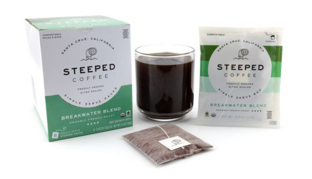 Steeped Coffee NEXTY Award Winning French Roast Organic and Fair Trade Breakwater Blend