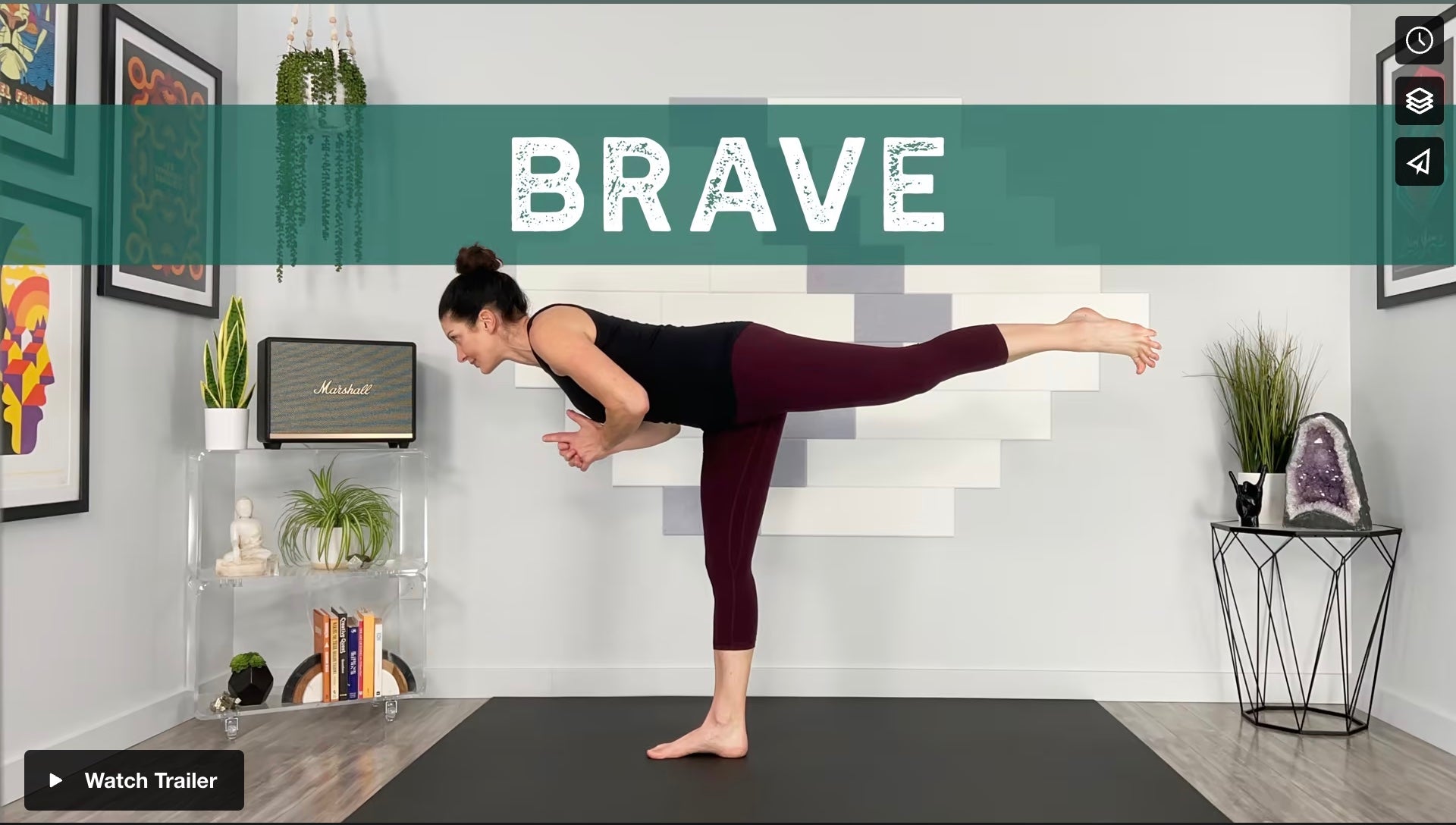 Brave Yoga Home Practice with Gina Caputo Board Certified Health & Wellness Coach