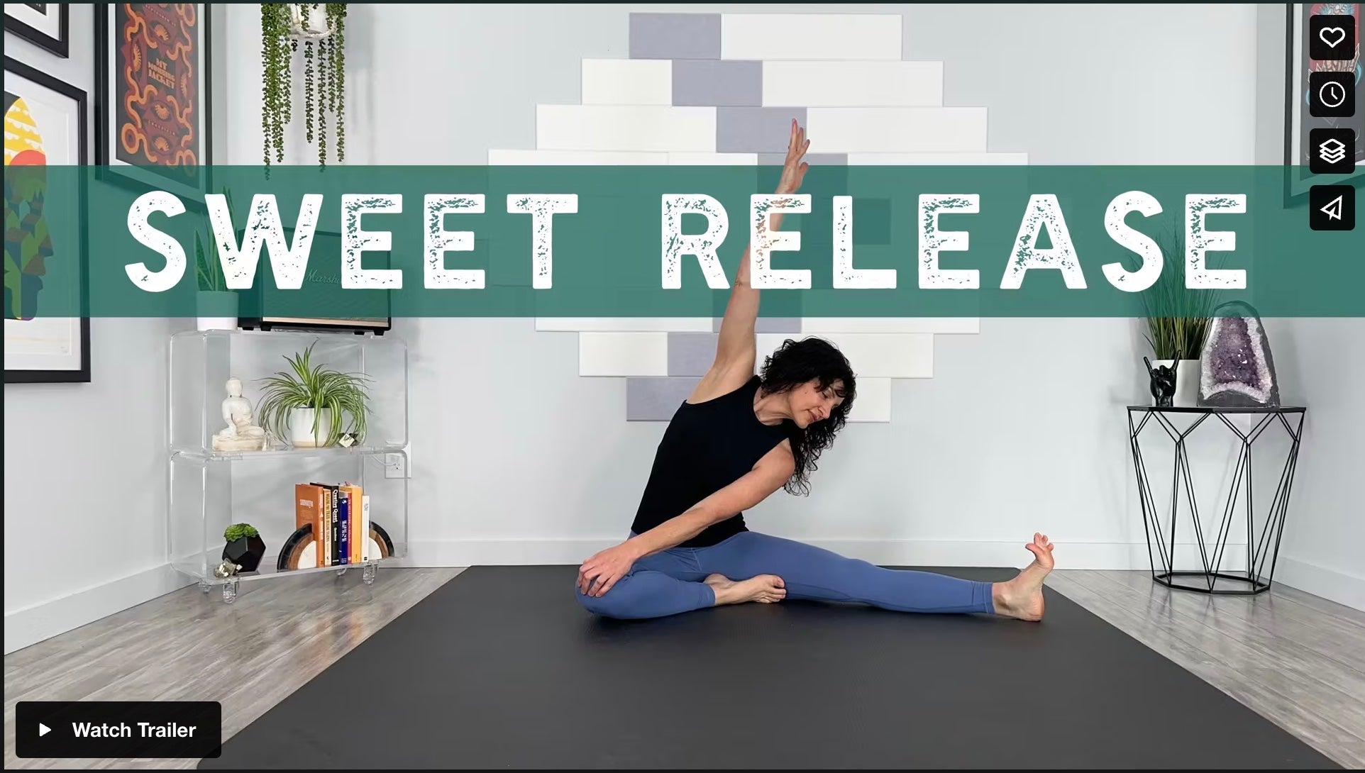 Sweet Release Yoga at Home with Gina Caputo Board Certified Health & Wellness Coach