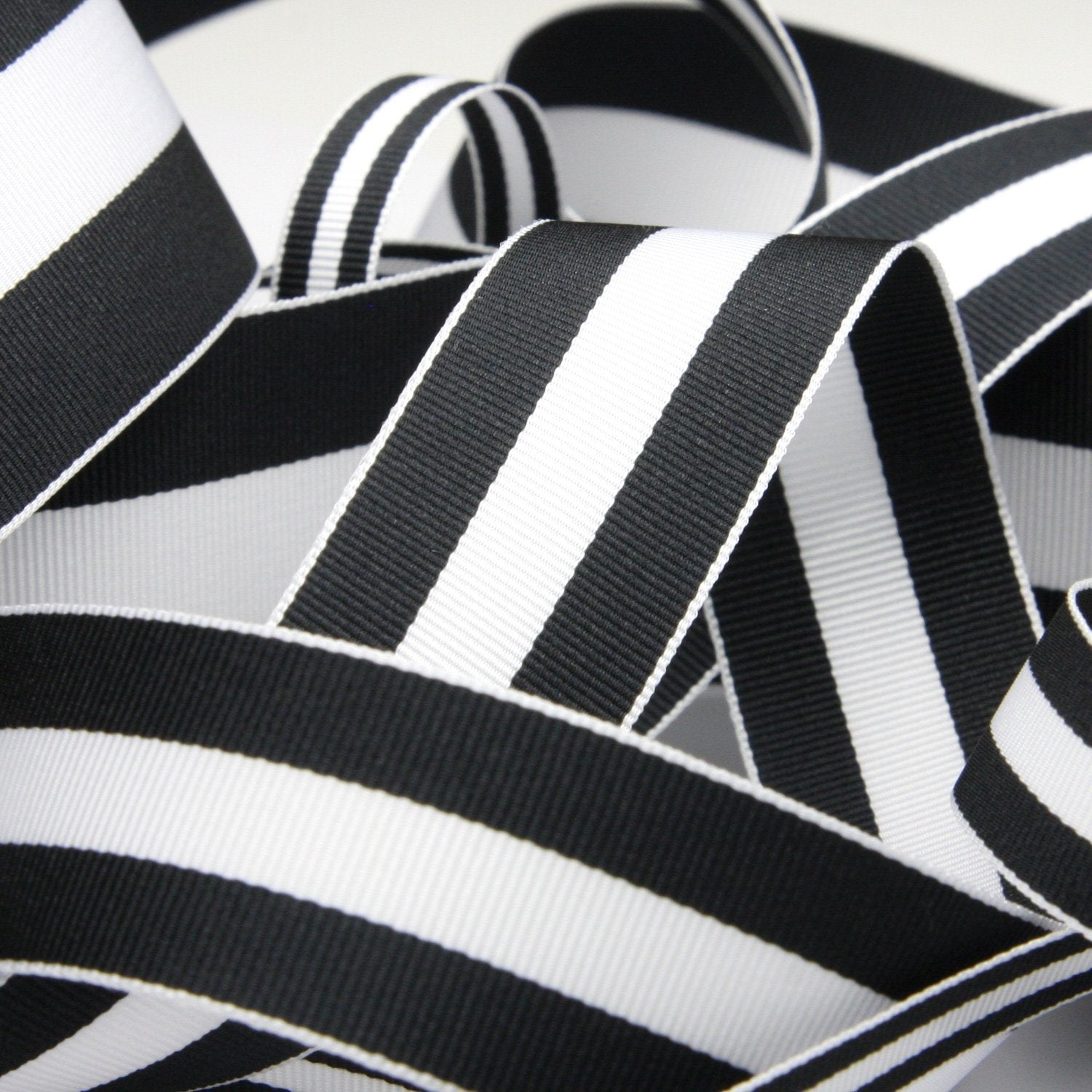 black and white grosgrain ribbon