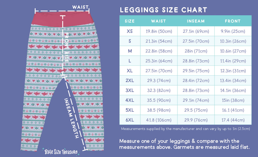 Size Chart for Leggings