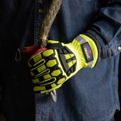 Yellow Men's Work Gloves