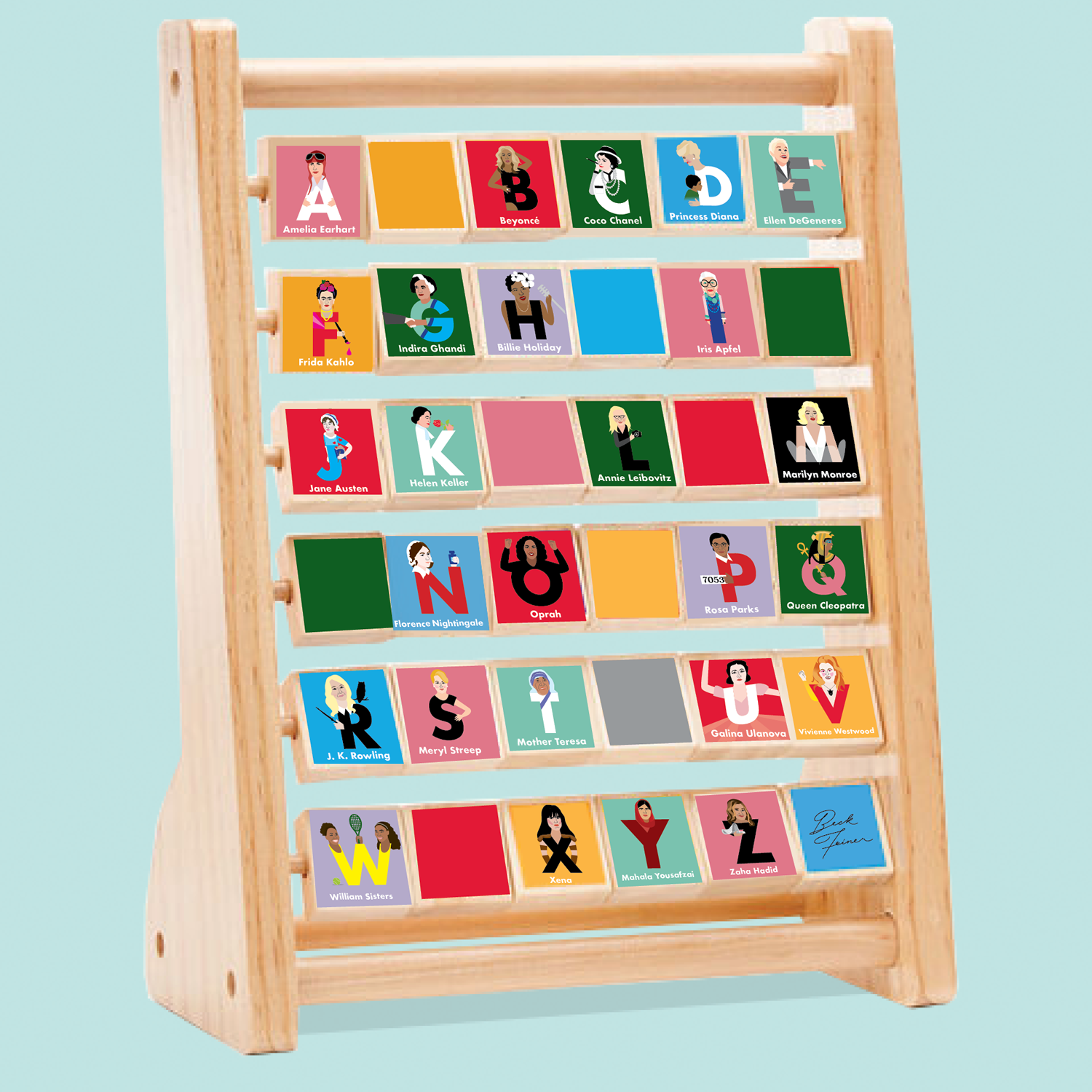 wooden abc abacus