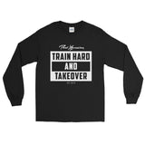 ThatXpression Train Hard & Takeover Gym Fit Motivational Long Sleeve Shirt