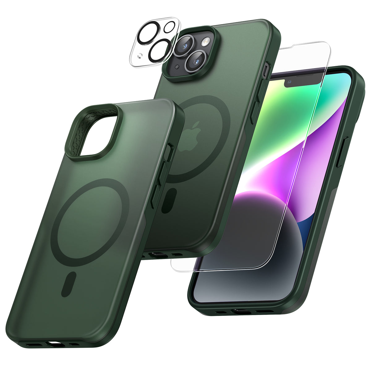 CASEKOO for iPhone 13/iPhone 14 Case Matte Shockproof, [10FT Mil-Grade Drop  Protection] [Skin-Friendly Touch] Translucent Slim Cover Women Men iPhone