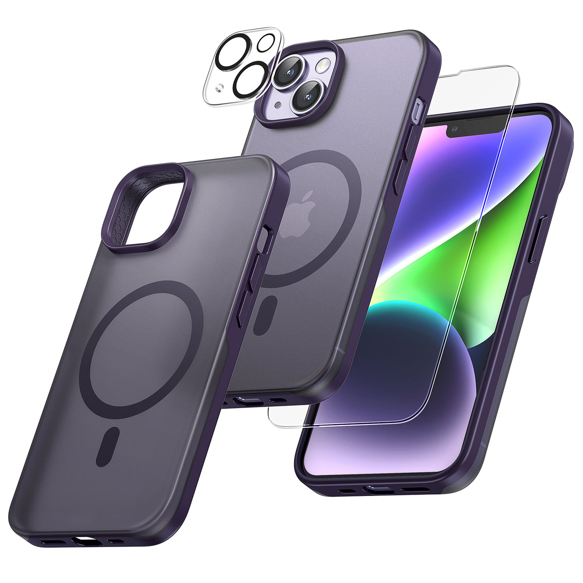 Magnetic for iPhone 11 Case, [Military Grade Drop Tested] [Compatible with  MagSafe] Shockproof Translucent Hard Back Soft Slim Protective Case for