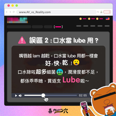 誤區 2：口水當 lube 用❓