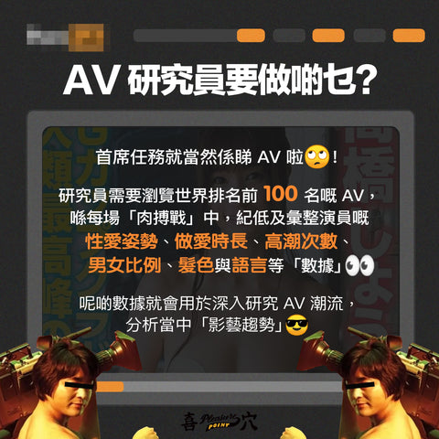 AV 研究員要做啲乜？