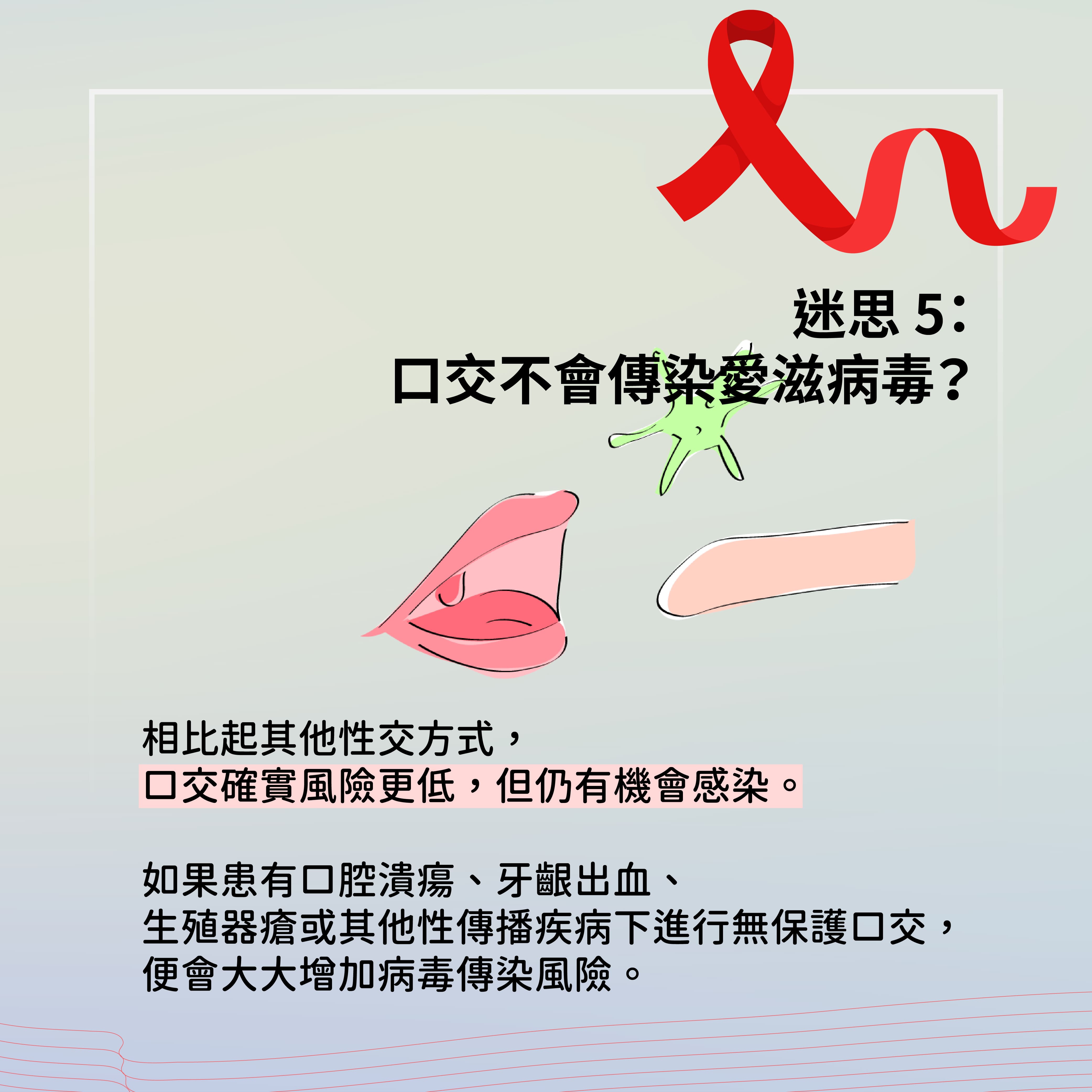 迷思 5：口交不會傳染愛滋病毒？