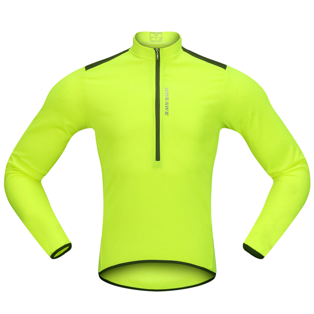 Download WOSAWE Men's Half Zip Long Sleeve Bicycle Cycling Jersey ...