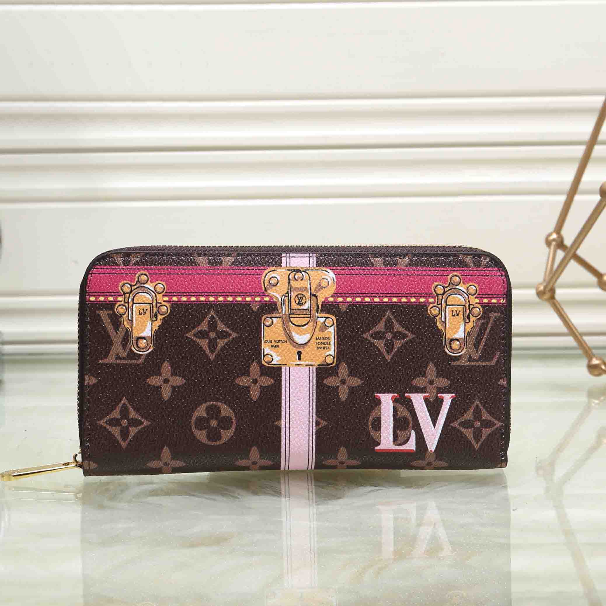 Louis Vuitton LV Classic Leather Print Wallet Purse