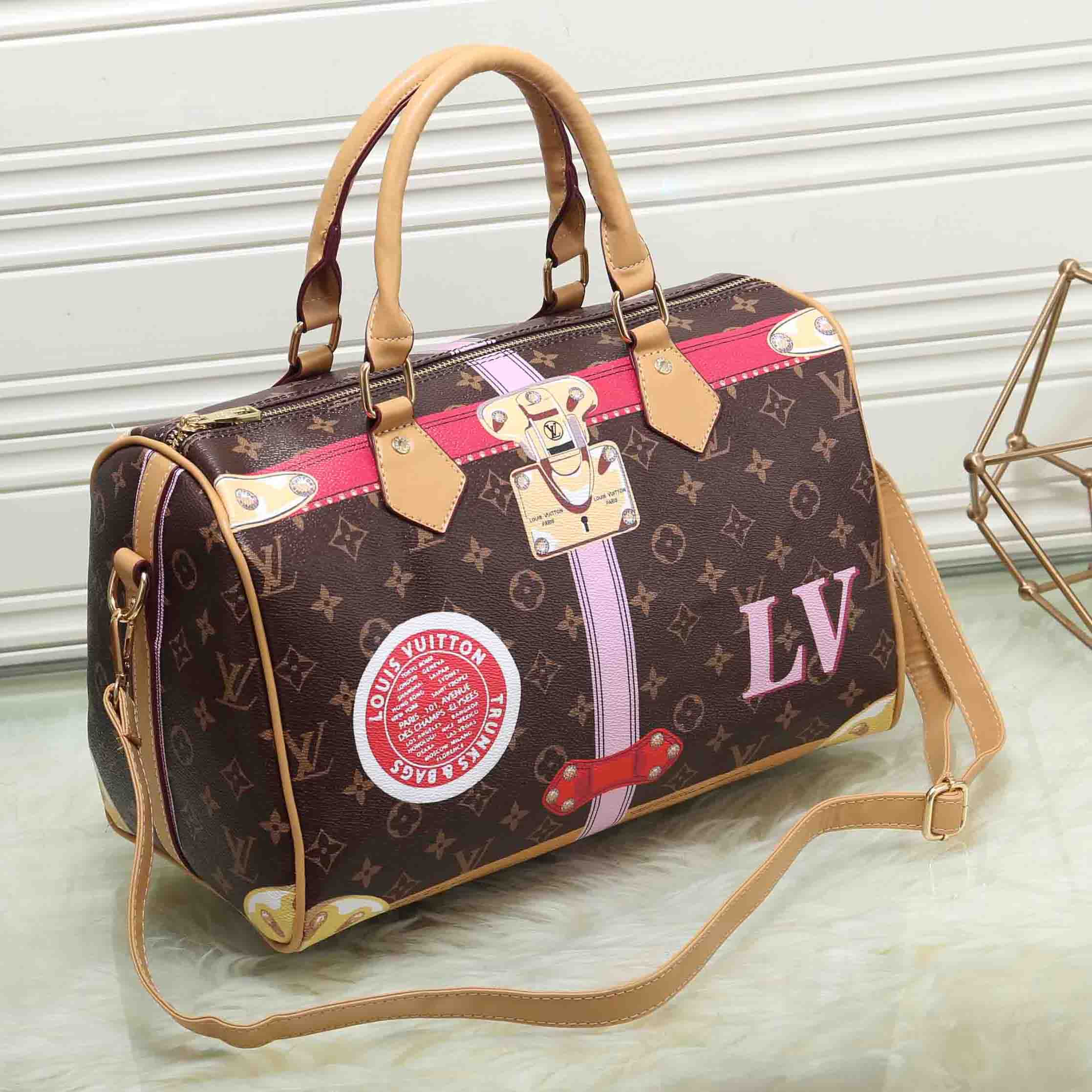 LV Louis Vuitton Fashion Leather Handbag Satchel Tote