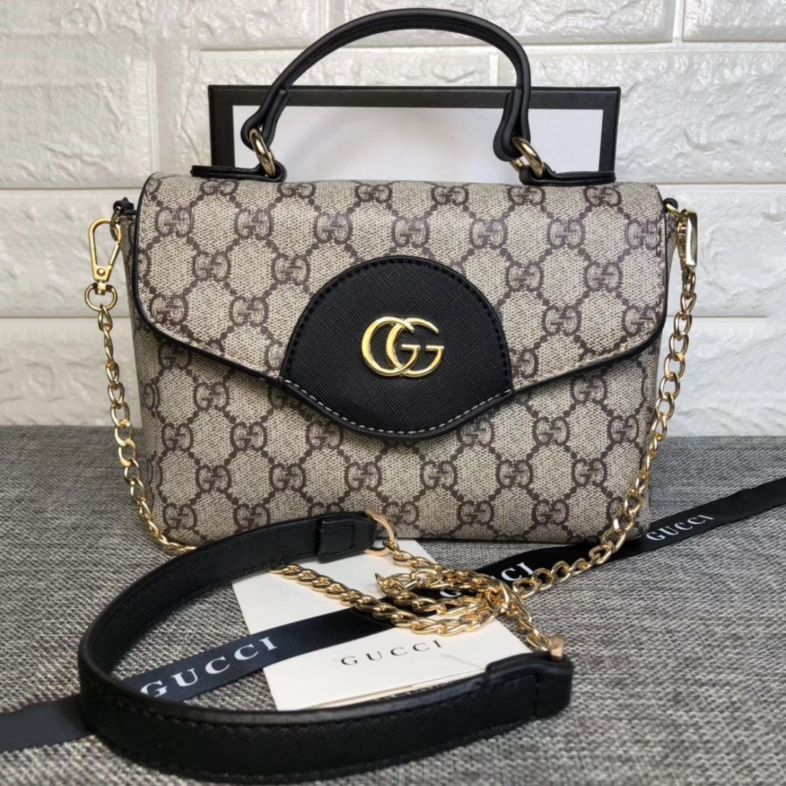 GG Women Fashion Leather Chain Satchel Shoulder Bag Handbag Crossbody