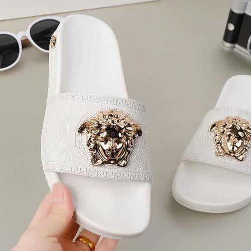 Versace Woman Men Fashion Medusa Slipper Sandals Shoes