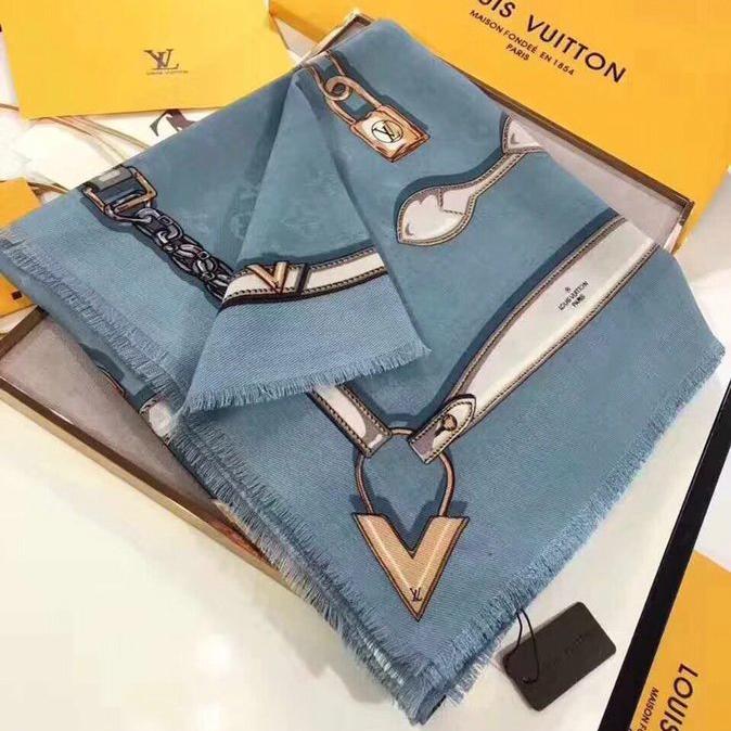 Louis Vuitton LV Women Fashion Silk Cashmere Scarf Scarves