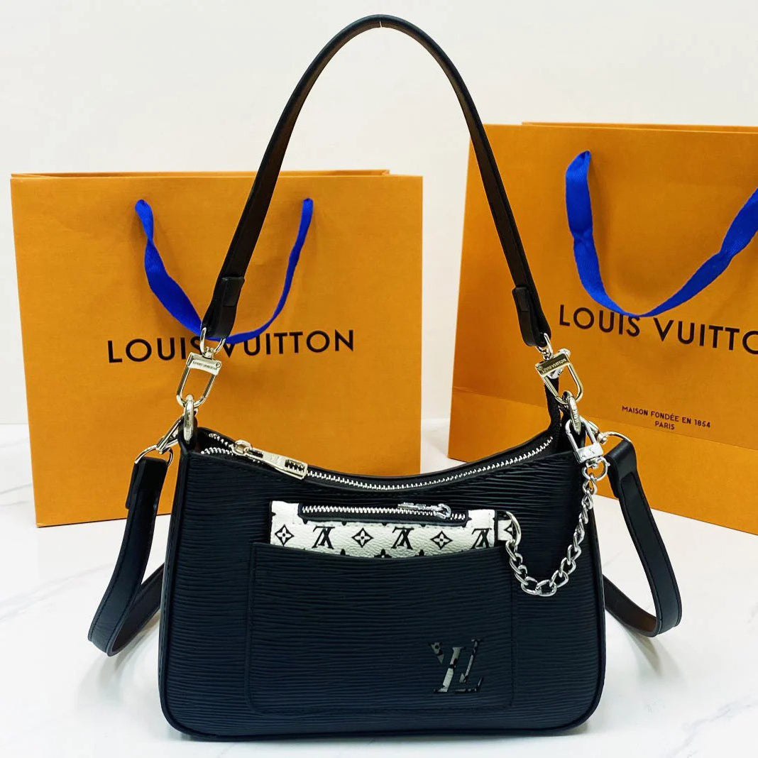 LV Louis Vuitton Solid Color Water Ripple Underarm Bag Shoulder 