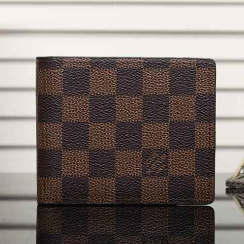 Louis Vuitton LV Man Leather Tartan Purse Wallet