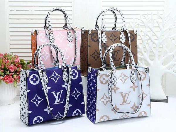 LV Louis Vuitton Fashion Ladies Hand Bill Of Lading Shoulder Bag With Mixed Colors And Printed Logo