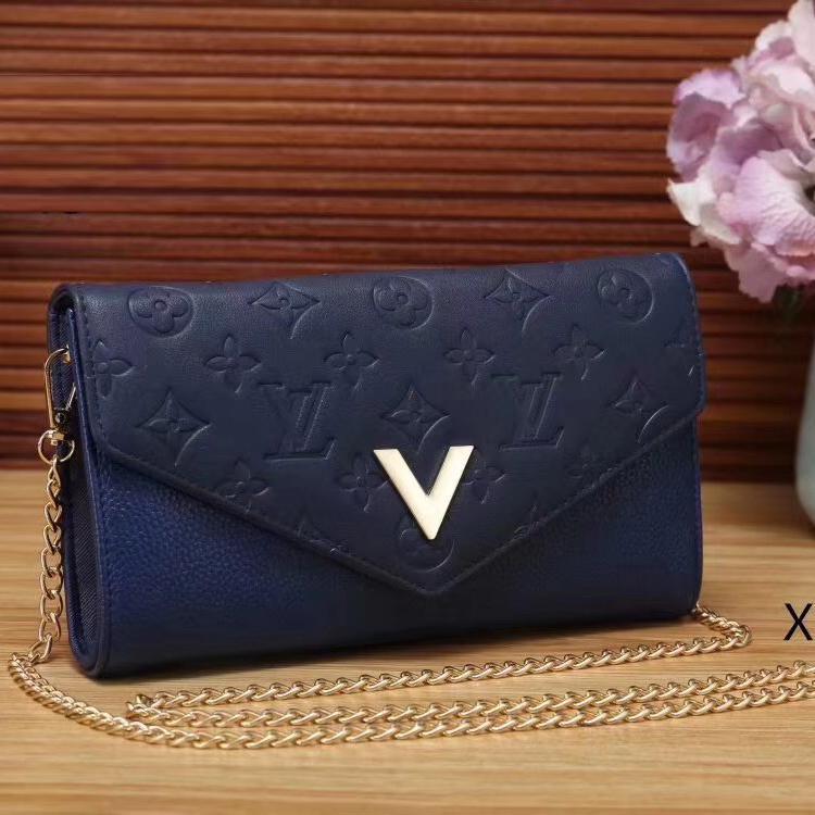 Louis Vuitton Women Fashion Leather Chain Satchel Shoulder Bag Handbag Crossbody