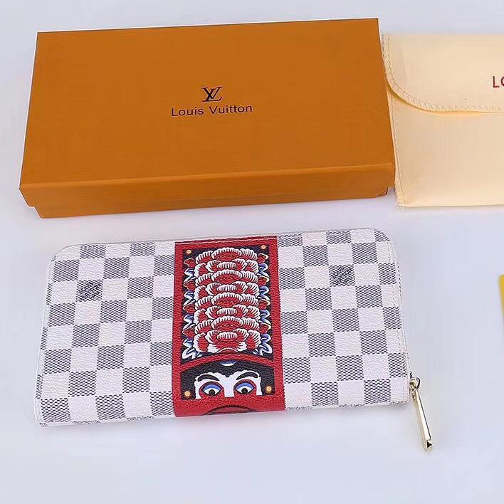 Louis Vuitton Women Fashion Leather Zipper Wallet Purse