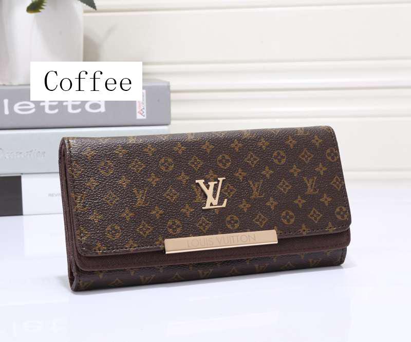 Louis Vuitton LV Women Leather Zip Wallet Purse