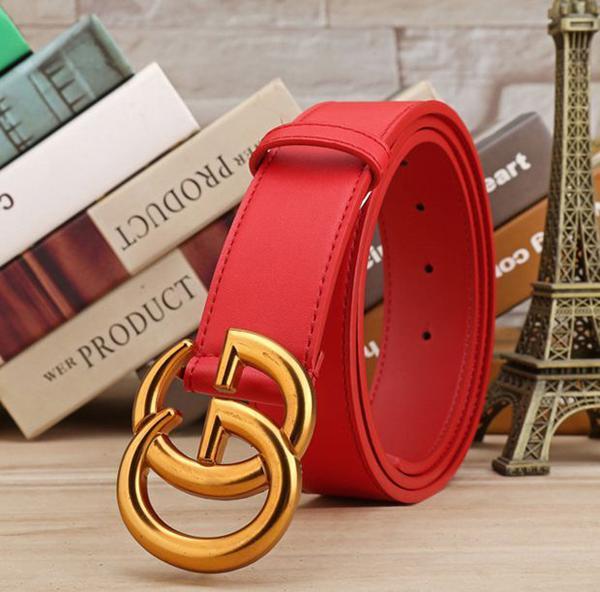 GG Woman Fashion Smooth Buckle Belt Leather Belt