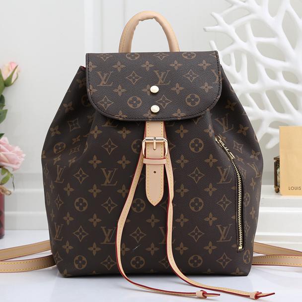 Louis Vuitton LV Fashion Leather Backpack Rucksack