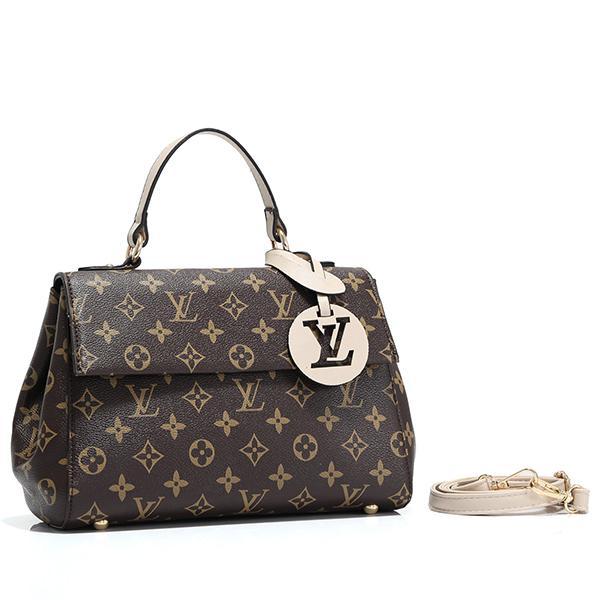 Louis Vuitton LV Women Shopping Leather Crossbody Satchel Shoulder Bag