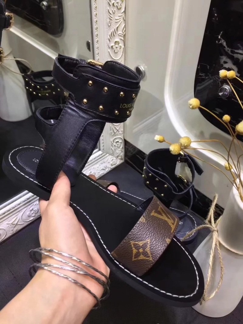 Louis Vuitton, Shoes, Louis Vuitton Sandals Flat Woman