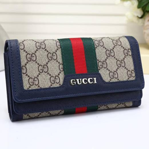 GG Women Leather Multicolor Purse Wallet