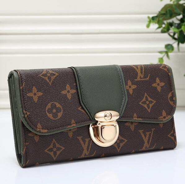 Louis Vuitton LV Women Leather Buckle Wallet Purse