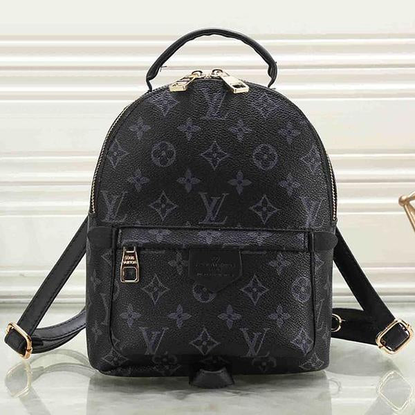 LV Louis Vuitton Women Fashion Daypack School Bag Leather Backpa
