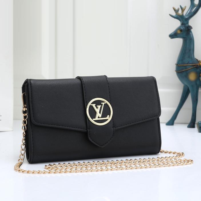 Louis Vuitton Women Leather Zipper Wallet Purse