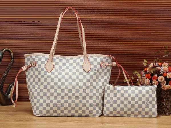 Louis Vuitton Women Fashion Leather Handbag Bag Cosmetic Bag Two