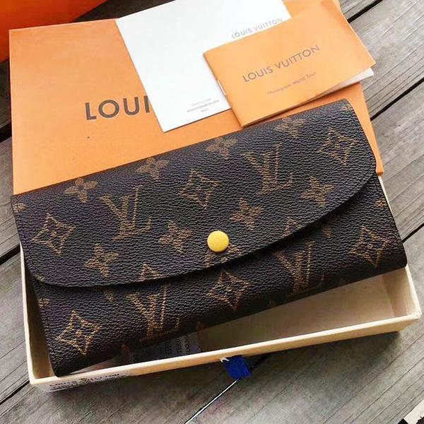 LV Louis Vuitton Women Fashion New Monogram Check Leather Wallet Handbag